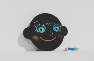 Фигурная грифельная меловая доска на тему эмоций - fgospostavki.ru - Белово