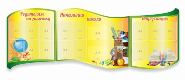 Стенд "Начальная школа" резной из 3-х частей - fgospostavki.ru - Белово