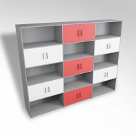 Шкаф встраиваемый закрытый с открытой полкой многосекционный ТР9 ЛДСП  - fgospostavki.ru - Белово