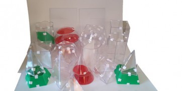 Набор прозрачных геометрических тел с сечением (разборный большой) - fgospostavki.ru - Белово