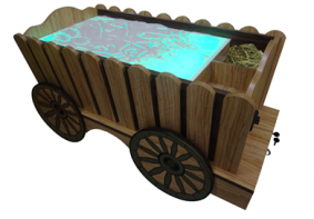 Стилизованный световой стол "Телега" - fgospostavki.ru - Белово
