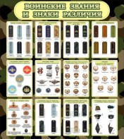 Стенд "Воинские звания и знаки различия" - fgospostavki.ru - Белово