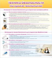 Стенд "Техника безопасности на уроке технологии" - fgospostavki.ru - Белово