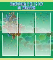 Стенд "Подготовка к ЕГЭ и ОГЭ по биологии" Вариант 1 - fgospostavki.ru - Белово