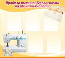 Стенд "Правила техники безопасности на уроке технологии" - fgospostavki.ru - Белово