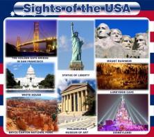 Стенд "Достопримечательности США" Вариант 1 - fgospostavki.ru - Белово