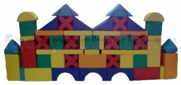 Мягкий модуль-конструктор "Замок" (52 элемента) - fgospostavki.ru - Белово