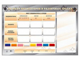 Электрифицированный оптический стенд "Окраска индикаторов в различных средах" с маркерными полями - fgospostavki.ru - Белово