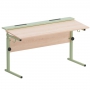 Стол ученический двухместный с наклоном столешницы (0-15°) на прямоугольной трубе - fgospostavki.ru - Белово
