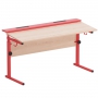Стол ученический двухместный с наклоном столешницы (0-15°) на прямоугольной трубе - fgospostavki.ru - Белово
